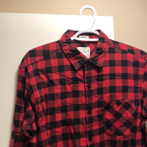 Men’s Red and Black Flannel - Picture 2 of 3